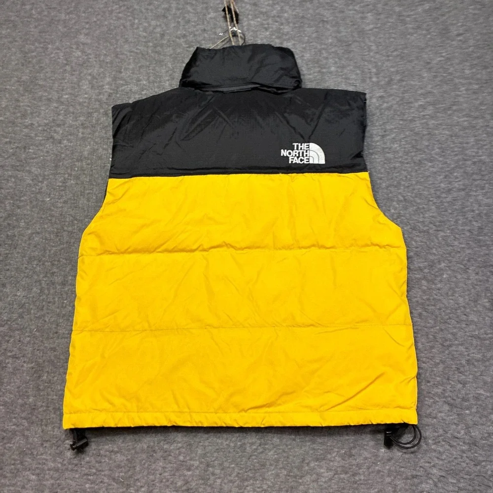 Vintage The North Face Nuptse 700 Puffer Vest Mens Small Yellow Black Gorpcore